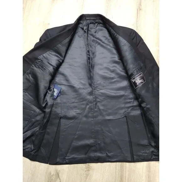 Vintage Burberrys Blazer 100% Wool Sport Coat Mens 52S - Picture 10 of 14